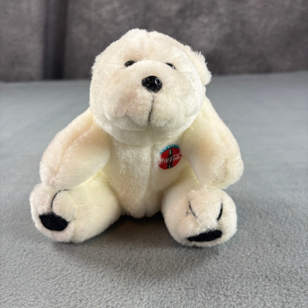 Vintage 1993 Whataburger Coca-Cola Promotional Plush Polar Bear White 90s Toy